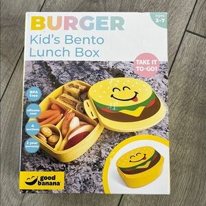 Banana Republic Burger Kid's Bento Lunch Box - Yellow